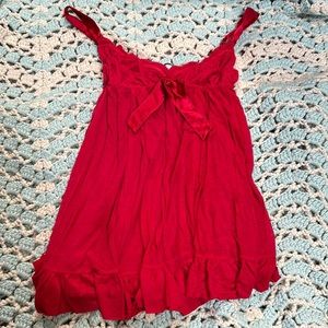 Red Victoria’s Secret night slip.